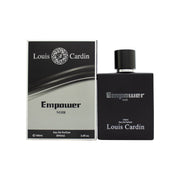 Louis Cardin Empower Noir Eau de Parfum 100 ml fra Louis Cardin, sort rektangulær flakon med gulddetaljer og mørk hætte