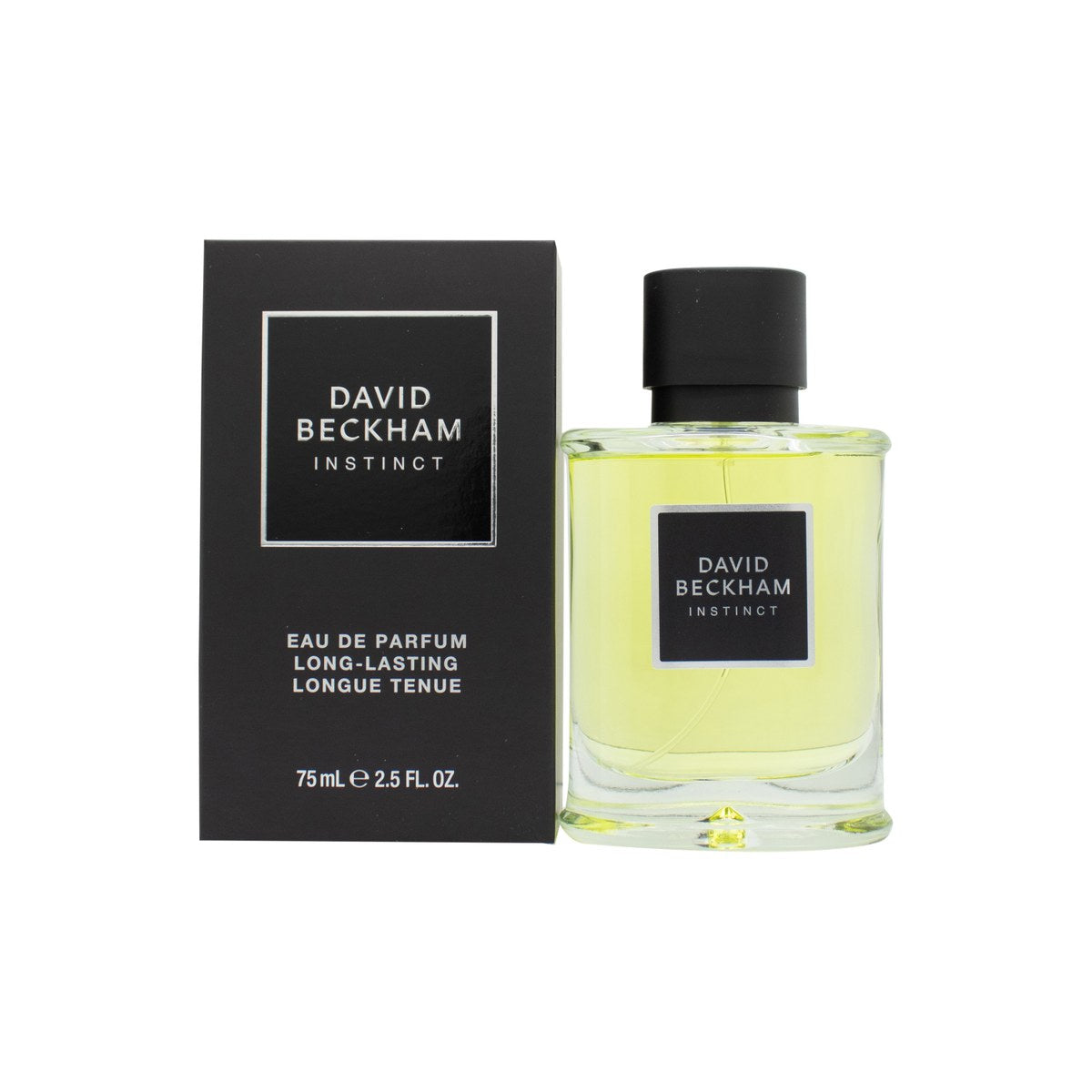 David Beckham Instinct Long-Lasting Eau De Parfum 75 ml, David & Victoria Beckham – ravfarvet glasflakon med sort låg