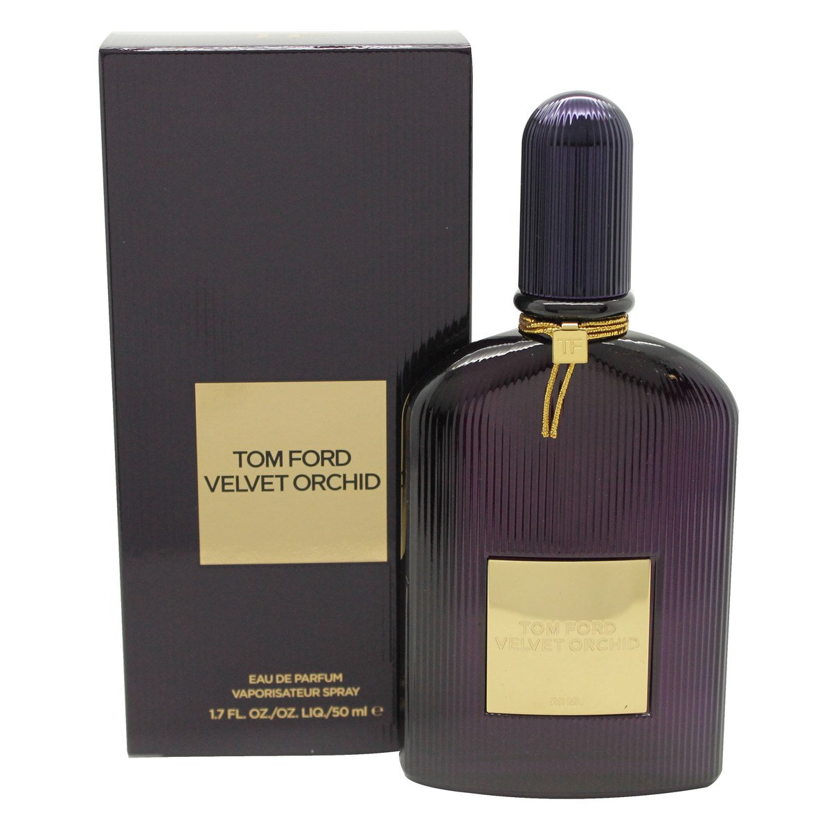 Tom Ford Velvet Orchid Eau De Parfum, Tom Ford, 50 ml i dyb lilla flakon med rillet glas og gylden navneplade
