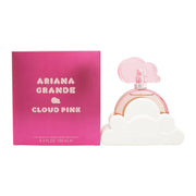 Ariana Grande Cloud Pink Eau de Parfum 100 ml – lyserød glasflakon med rund form og hvid skybase i blødt design