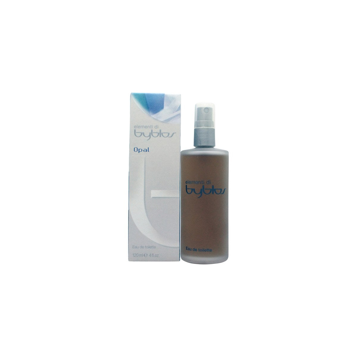 Byblos Elementi Di Byblos Opal Eau de Toilette 120 ml – klar glasflaske med blød opalrosa tone og sølvfarvet låg