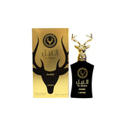 Lattafa Al Noble Ameer Eau de Parfum, Lattafa, 100 ml – sort og gylden flakon med kuppellåg og orientalsk mønster
