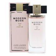Estee Lauder Modern Muse Eau de Parfum 50ml, Estée Lauder, flakon i klart glas med gylden kappe og sløjfeformet detalje