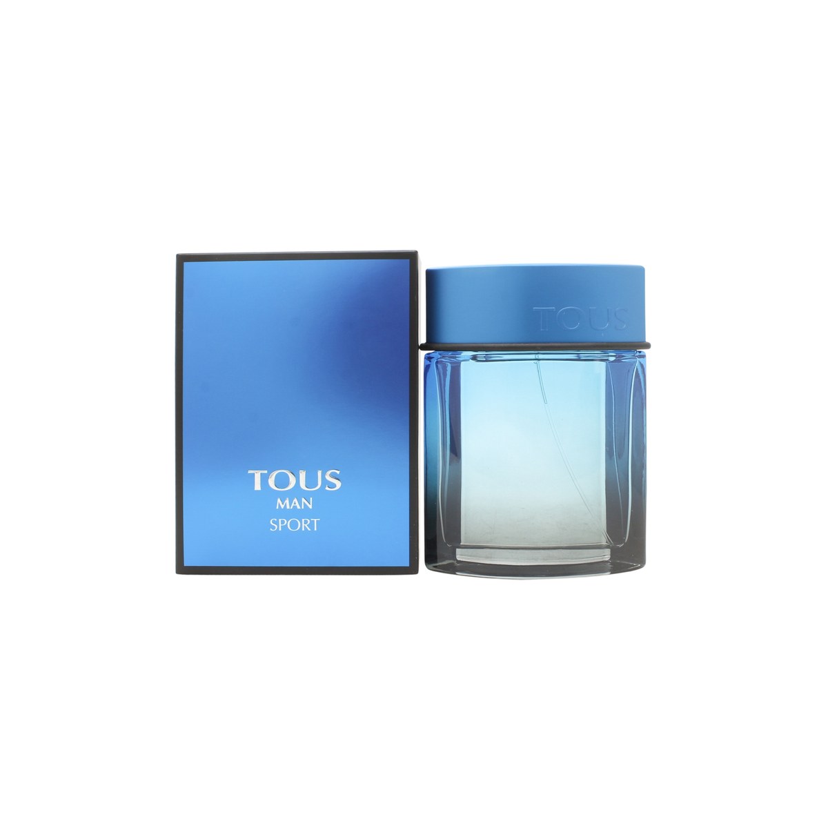 Tous Man Sport Eau de Toilette 100ml fra Tous 100 ml flakon i klart glas med sølvhvidt design og afrundet form