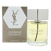 Yves Saint Laurent L'Homme Eau de Toilette, Yves Saint Laurent, 100 ml – klar glasflaske med sekskantet låg og sølvring