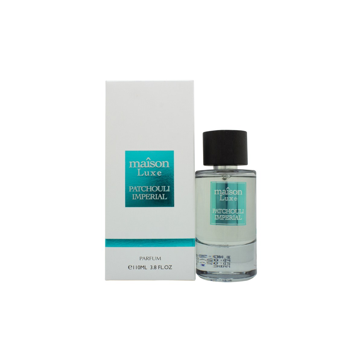 Hamidi Maison Luxe Patchouli Imperial Parfum, Hamidi 110 ml – mørk kantet flakon med gylden låg og etiket i elegant design