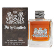 Juicy Couture Dirty English Eau de Toilette 100 ml fra Juicy Couture – mørk glasflakon med sølvkæde og rå finish
