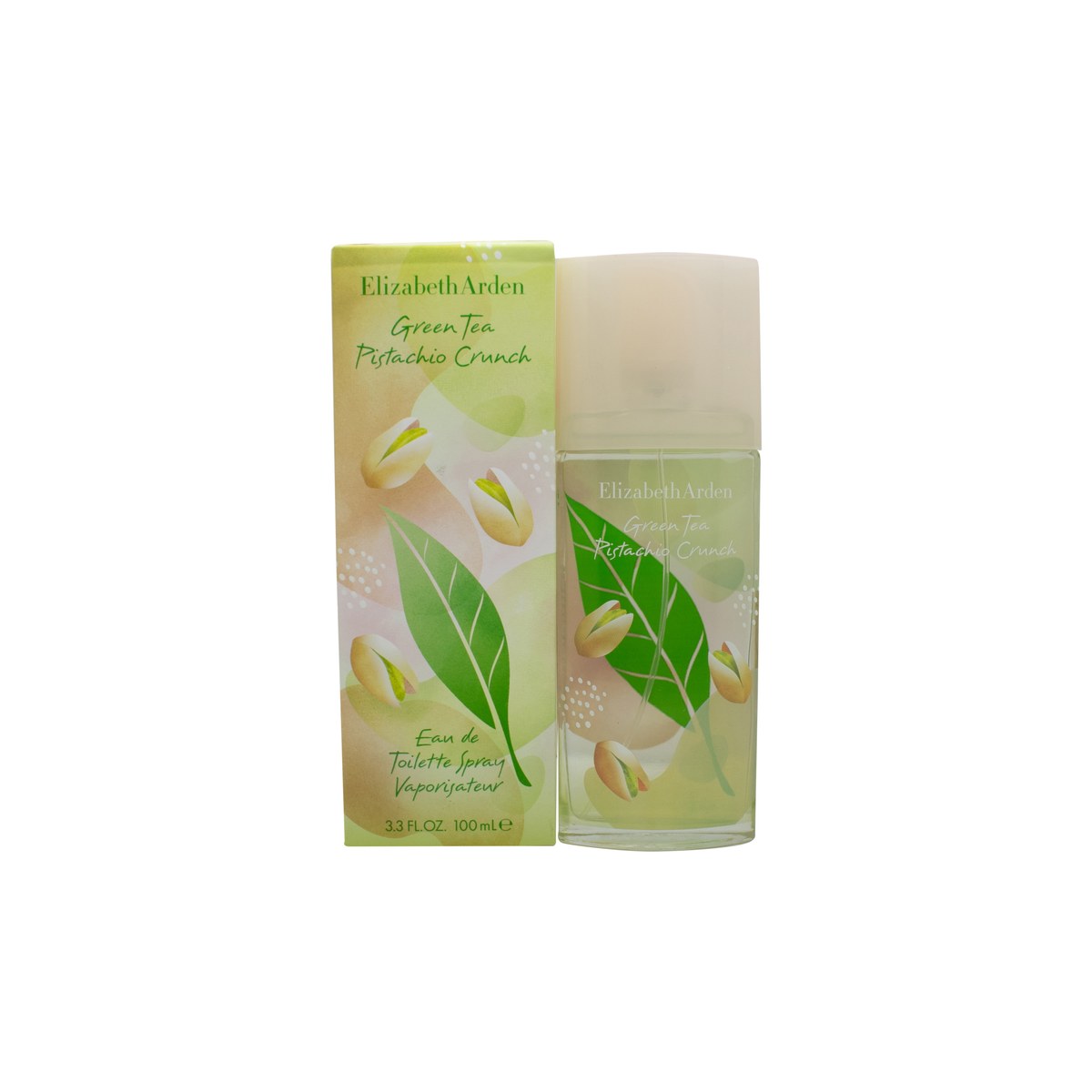 Elizabeth Arden Green Tea Pistachio Crunch Eau De Toilette 100 ml, Elizabeth Arden – lysegrøn glasflakon med sølvlåg