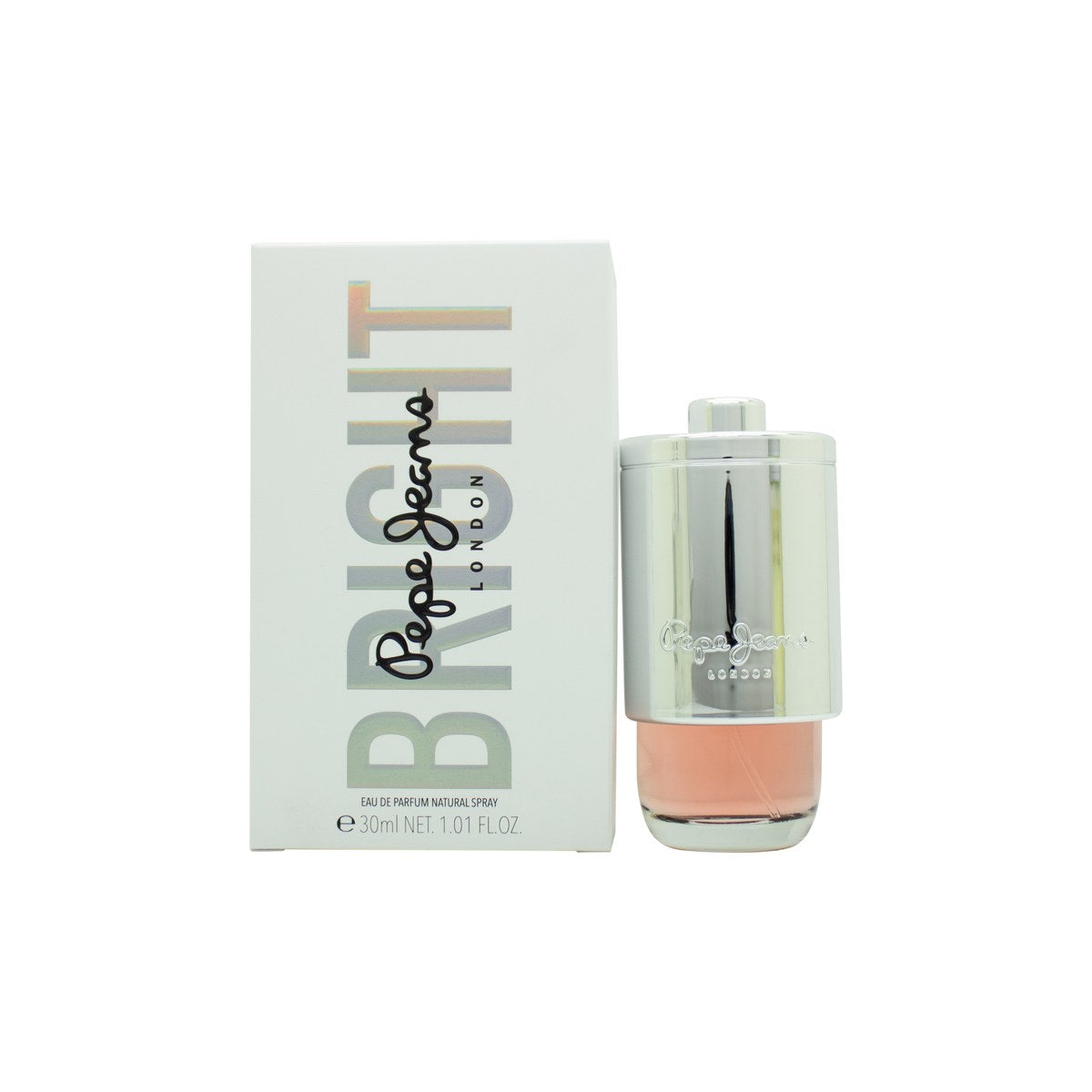Pepe Jeans Bright Eau de Parfum 30ml fra Pepe Jeans – cocktailformet flakon i gyldent glas med blå hætte og sugerør.