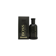 Hugo Boss Boss Bottled Parfum 200 ml fra Hugo Boss i mørk, røgfarvet glasflakon med sort låg og minimalistisk design.