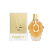 Million Gold For Her Parfum Eau De Parfum Rabanne 90 ml, gylden facetteret flakon med metallisk glans og elegant design
