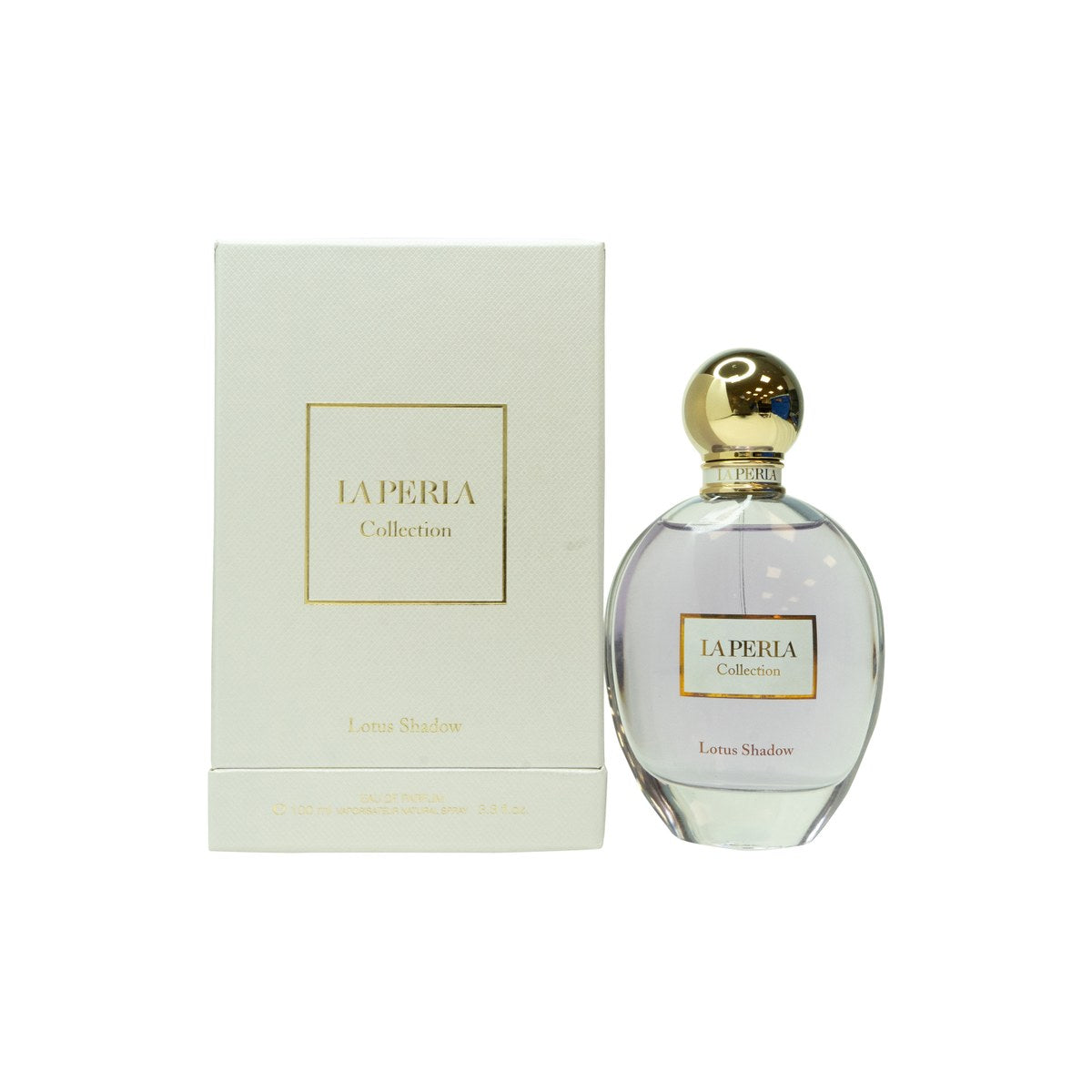 La Perla Lotus Shadow Eau de Parfum, La Perla, 100 ml – klar glasflakon med blød rosa tone og afrundet låg i enkelt design