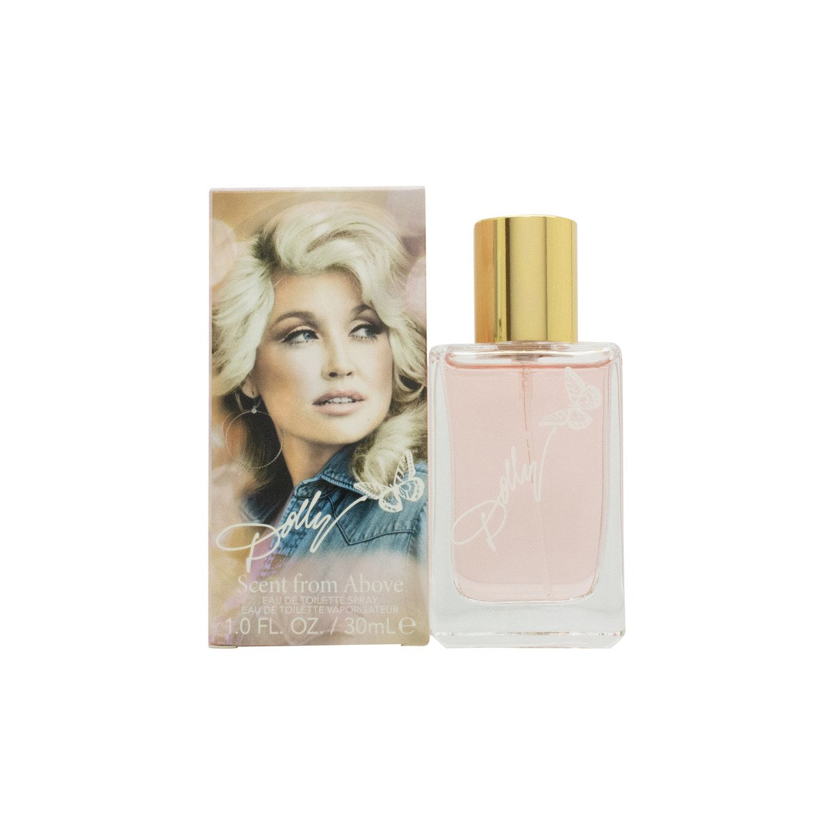 Dolly Parton Dolly: Scent From Above Eau de Toilette 30 ml fra Dolly Parton i rosa sommerfugleflakon med sølvprop