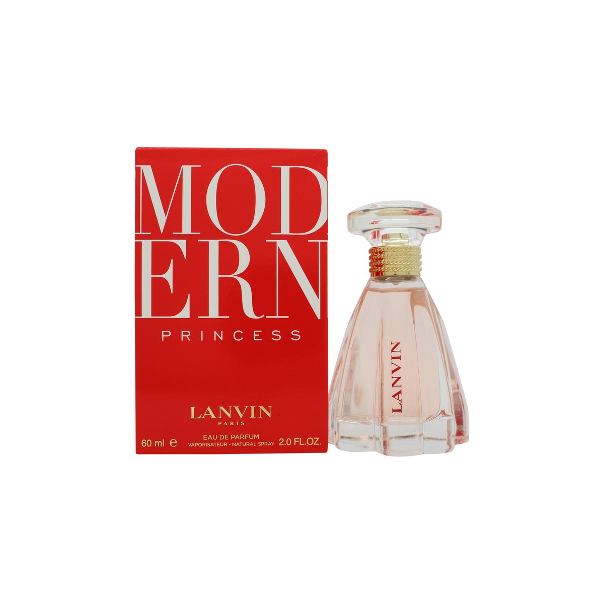 Modern Princess Eau De Parfum, Lanvin, 60 ml – klar glasflaske med rosa duft, facetslebne former og sølvdetalje