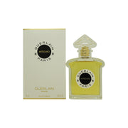 Guerlain Mitsouko Eau De Toilette 75 ml i klassisk firkantet flakon med gyldent ravfarvet glas og buet låg