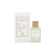 Clean Sel Santal Eau de Parfum 100 ml fra Clean – klar rektangulær flaske med ravfarvet duft og sølvlåg samt hvid etiket