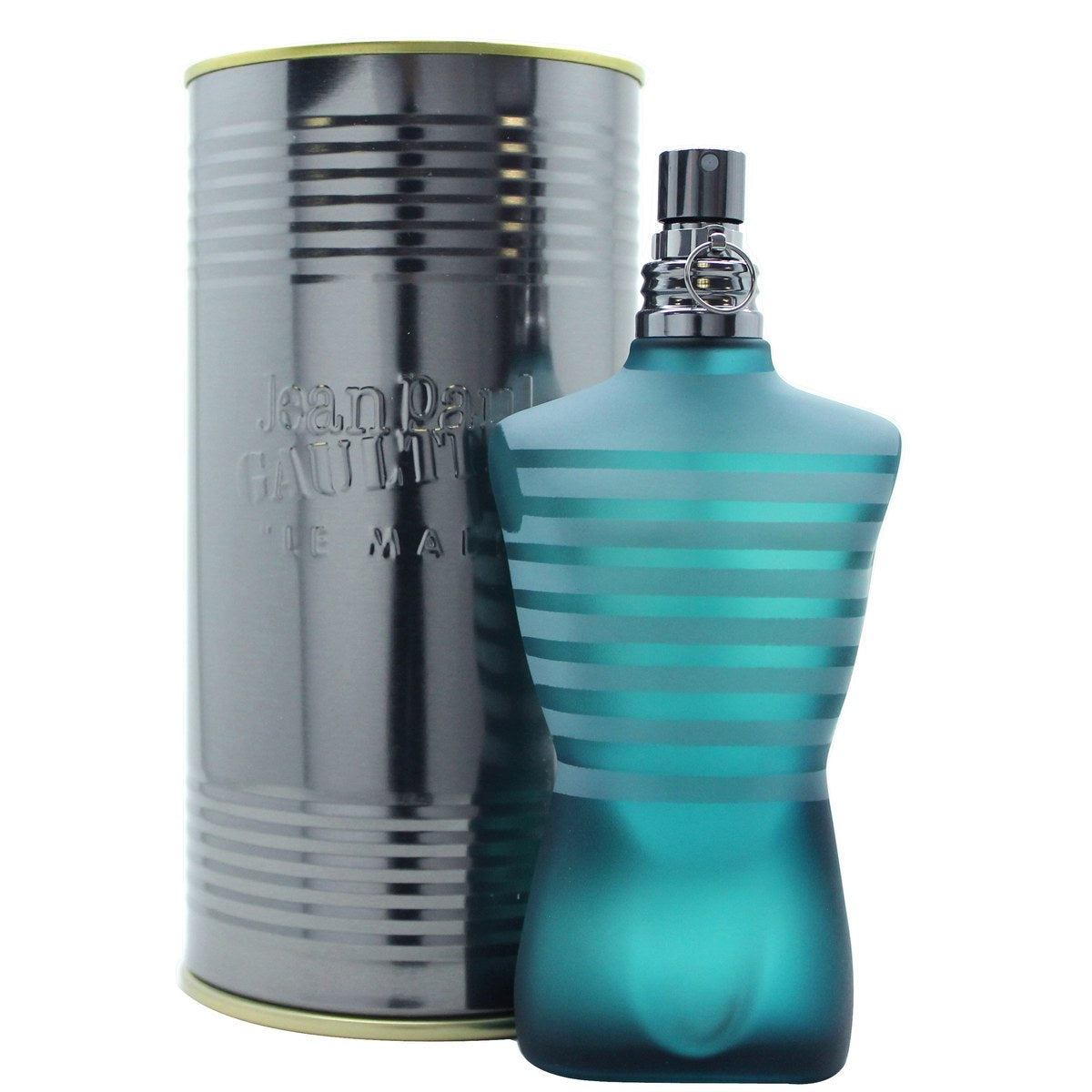 Le Male Eau De Toilette, Jean Paul Gaultier, 125 ml – ikonisk flakon formet som mandetorso i glas med lyseblå striber