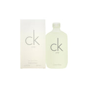 Ck One Eau De Toilette, Calvin Klein, 200 ml klar, minimalistisk glasflaske med sort skruelåg og enkel sort typografi