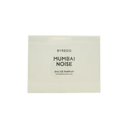Byredo Mumbai Noise Eau de Parfum 50 ml – klar glasflaske med sort cylinderlåg og minimalistisk hvid etiket