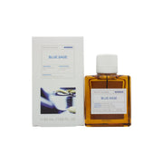 Korres Blue Sage Eau de Toilette 50 ml – klar cylindrisk glasflaske med lyseblå tone og trælook-låg, enkelt etiketdesign
