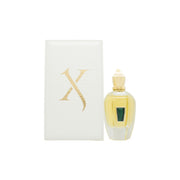 Xerjoff 17/17 Irisss Eau de Parfum 100 ml – elegant mørklilla flakon med gulddetaljer og ovalt emblem på fronten