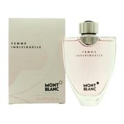Mont Blanc Femme Individuelle Eau de Toilette 75 ml – cylindrisk rosastribet flakon med sølvfarvet låg og feminint design