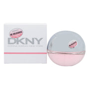 DKNY Be Delicious Fresh Blossom Eau de Parfum 30 ml fra DKNY – rund æbleformet flakon i lys pink glas med sølvfarvet låg.