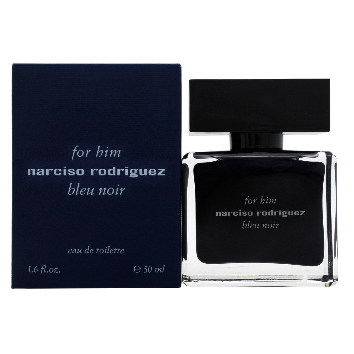 Bleu Noir For Him Eau De Toilette Narciso Rodriguez 50 ml – mørkeblå, rektangulær flakon med minimalistisk design