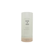 Flavia Rose & Oud Eau de Parfum 90 ml – elegant sort glasflakon med gyldne detaljer og minimalistisk design