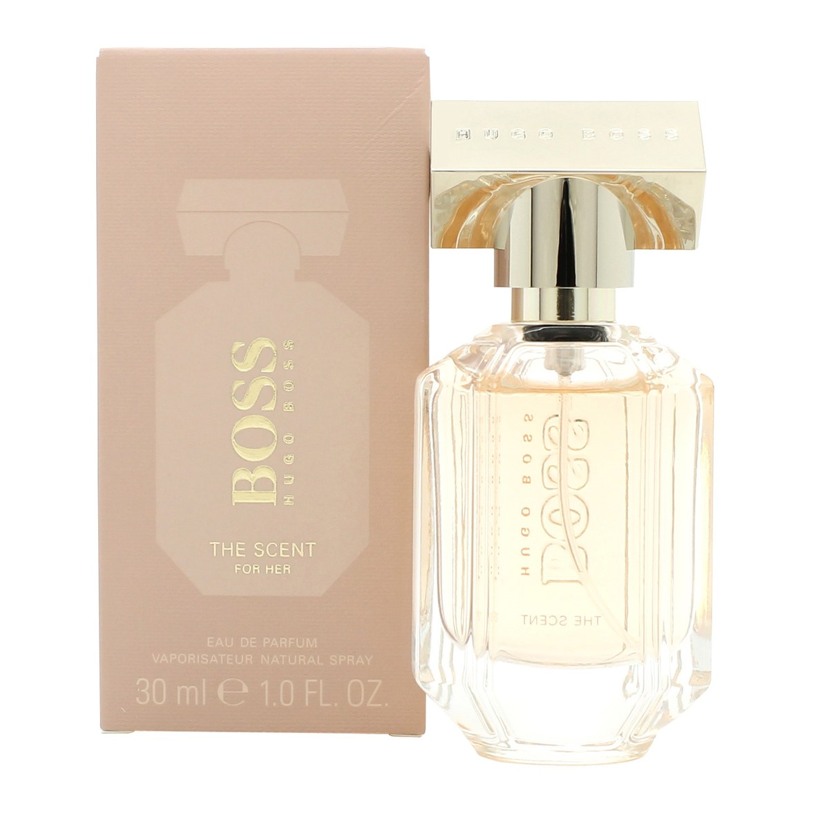 Hugo Boss Boss The Scent For Her Eau de Parfum 30ml – ferskentonet væske i facetslebet glasflakon med rosaguldlåg