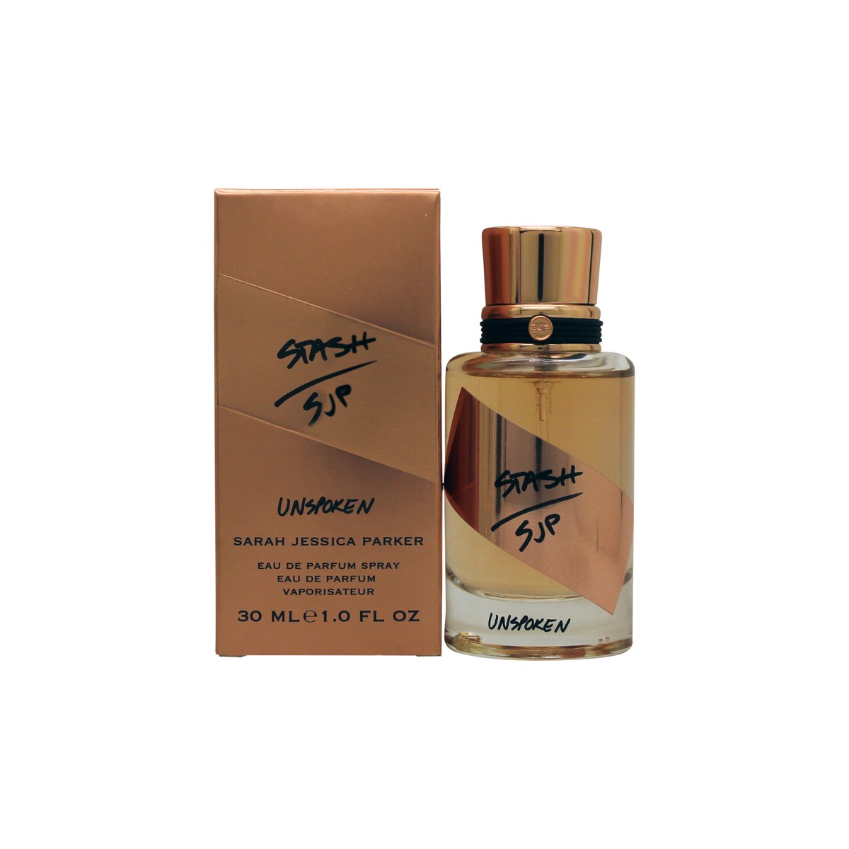 Sarah Jessica Parker Stash Unspoken Eau de Parfum 30 ml, Sarah Jessica Parker – klar glasflakon med rosa duft og guldlåg