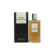 David Beckham Classic Eau de Toilette 100ml fra David & Victoria Beckham – klar glasflakon med ravfarvet indhold og sort låg