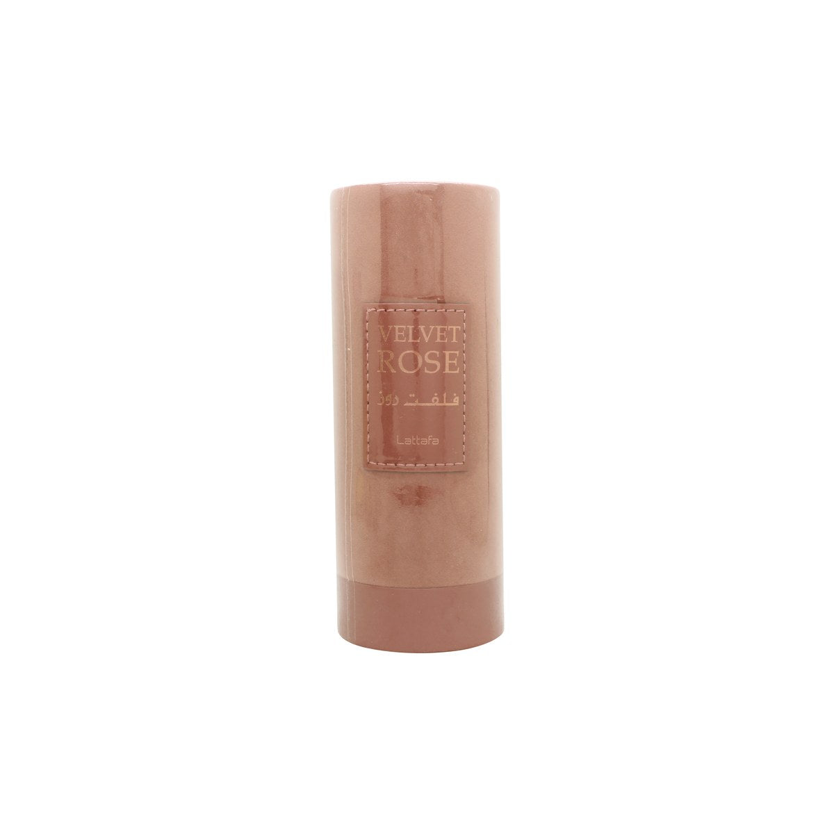 Lattafa Velvet Rose Eau de Parfum 100 ml – lyserød flakon med gyldent låg og detaljeret frontplade i elegant design.