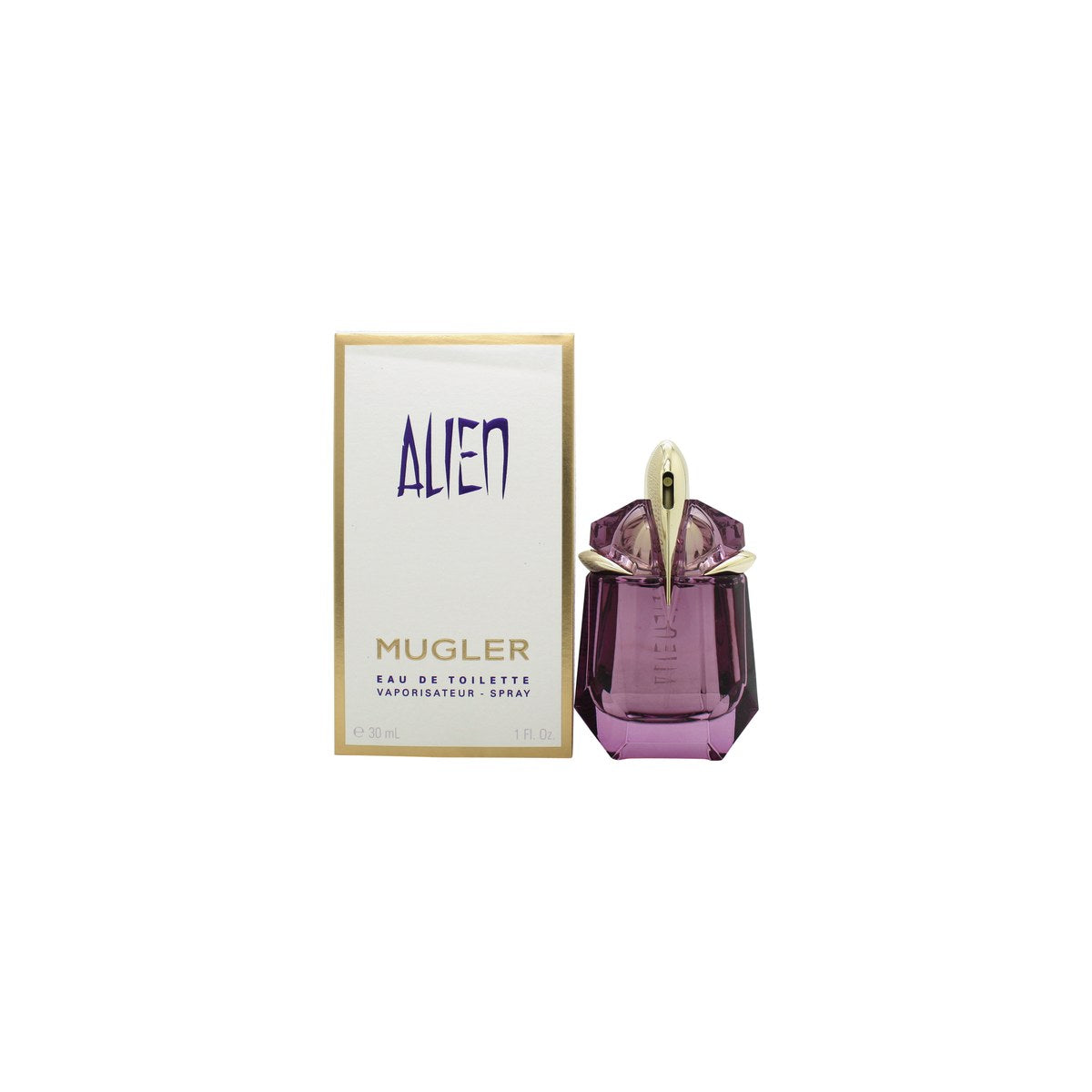 Thierry Mugler Alien Eau de Toilette 30ml Mugler 30 ml flakon i lilla facetslebet glas med sølvdetaljer og spraytop