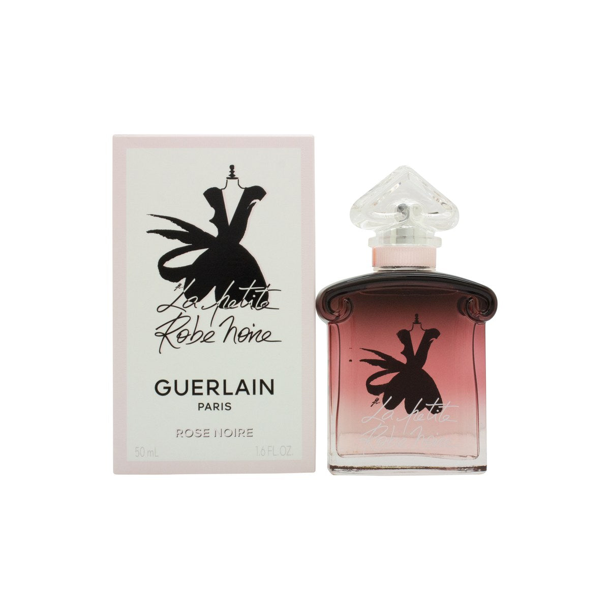 Guerlain La Petite Robe Rose Noire Eau de Parfum 50 ml – ombre glasflakon fra sort til rosa med sort kjolemotiv