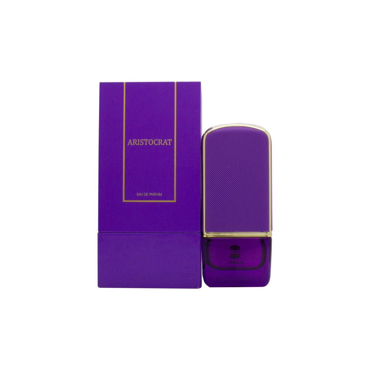 Ajmal Aristocrat for Her Eau de Parfum 75 ml fra Ajmal, elegant flakon i rosaguld med sort kubisk låg og klar glasbund