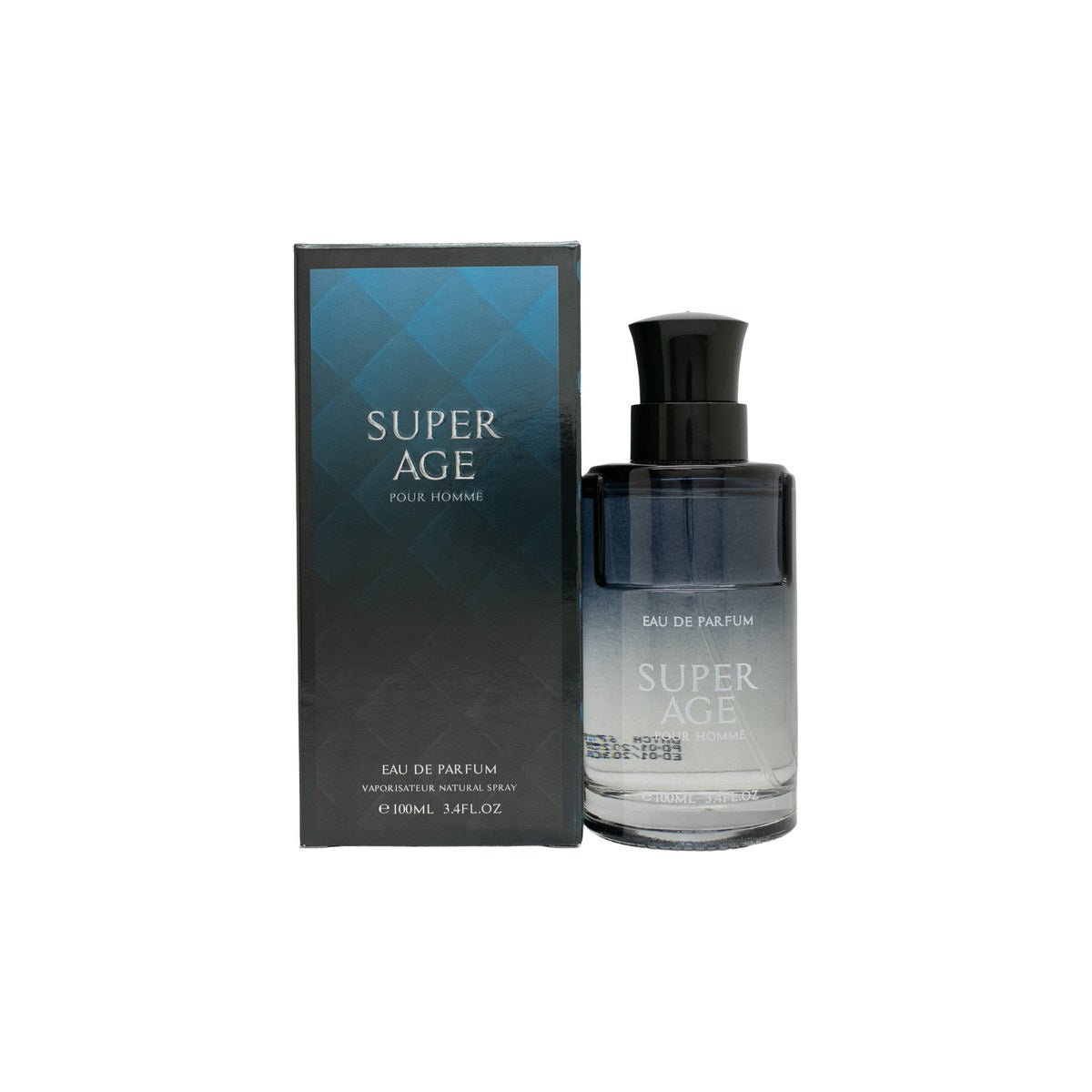 Designer Collection Super Age Pour Homme Eau de Parfum 100 ml Designer Collection mørk firkantet flaske i glas med sort låg
