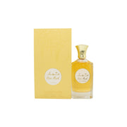 Louis Cardin Rose Musk Eau de Parfum 100ml, klar rektangulær glasflakon med rosa duft og gyldent låg