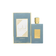 Asdaaf Ameer Al Arab Imperium Eau de Parfum 100ml, Asdaaf – sort, kantet glasflaske med gyldent låg og elegant arabisk logo.