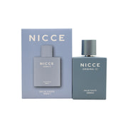 Nicce Eau de Toilette 100ml - 01 Original fra Nicce 100 ml, klar rektangulær glasflaske med sølvfarvet låg og minimalistisk etiket