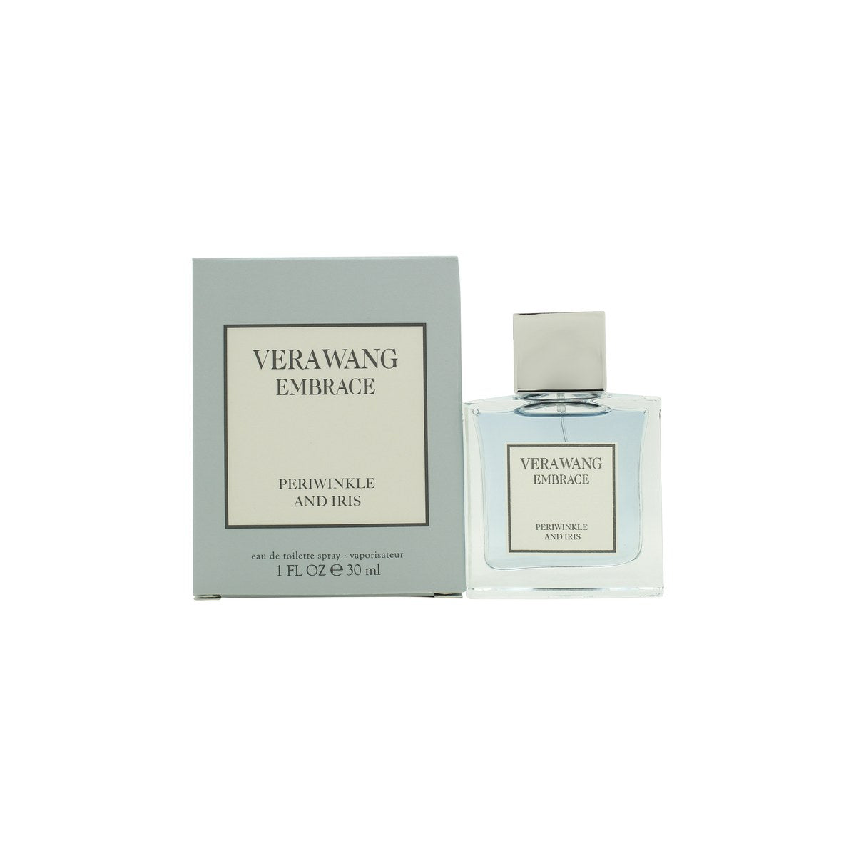 Vera Wang Embrace Periwinkle & Iris Eau de Toilette, Vera Wang, 30 ml – klar glasflakon med lavendeltone og sølvfarvet låg