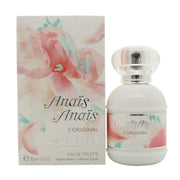 Cacharel Anaïs Anaïs L'Original Eau de Toilette 30 ml – klassisk rund, hvid flakon med sølvfarvet låg og blomstret logo