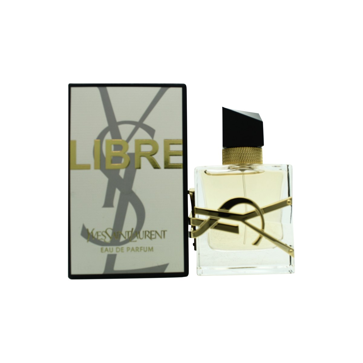 Yves Saint Laurent Libre Eau de Parfum, Yves Saint Laurent, 30 ml – gylden glasflaske med sort låg og skæv guldramme