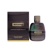 Missoni Pour Homme Eau de Parfum 100 ml, Missoni – mørkeblå riflet glasflaske med sort hætte og sølvlogo