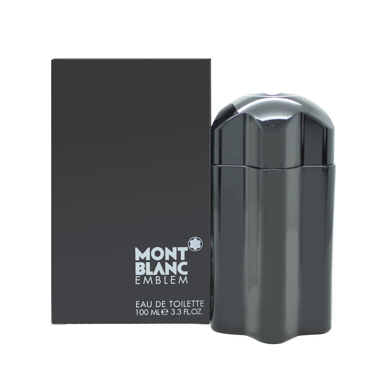 Mont Blanc Emblem Eau de Toilette 100 ml fra Mont Blanc, sort facetslebet flakon med sølvfarvet låg og stjerneemblem