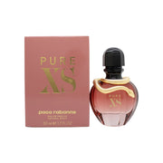 Pure Xs For Her Eau De Parfum, Rabanne, 50 ml – pink barok flakon med bløde kurver og gylden slange om halsen