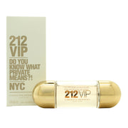 212 Vip Eau De Parfum Carolina Herrera 30 ml, gylden cylindrisk flakon i metallisk finish med indgraveret VIP-tekst
