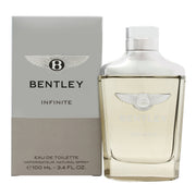 Bentley Infinite Eau de Toilette 100ml, Bentley, 100 ml – klar glasflakon med sølvfarvet låg og sort detalje, enkelt og maskulint design