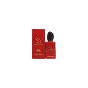 Giorgio Armani Si Passione Intense Eau de Parfum 50 ml – rød, blank glasflaske med sort låg og gylden Si-logo