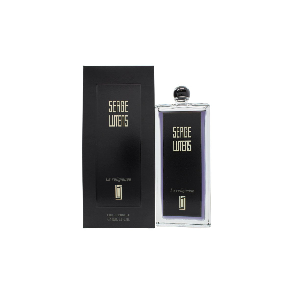 Serge Lutens La Religieuse Eau De Parfum, 100 ml, Serge Lutens – klar glasflaske, sort låg, enkel label